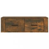 füstös tölgy színű szerelt fa függő TV-szekrény 80 x 36 x 25 cm