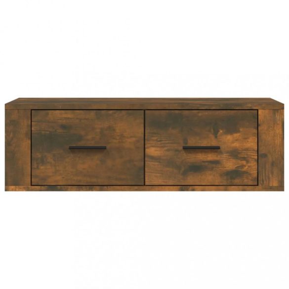 füstös tölgy színű szerelt fa függő TV-szekrény 80 x 36 x 25 cm