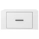 2 db magasfényű fehér fali éjjeliszekrény 50x36x25 cm