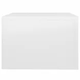 2 db magasfényű fehér fali éjjeliszekrény 50x36x25 cm