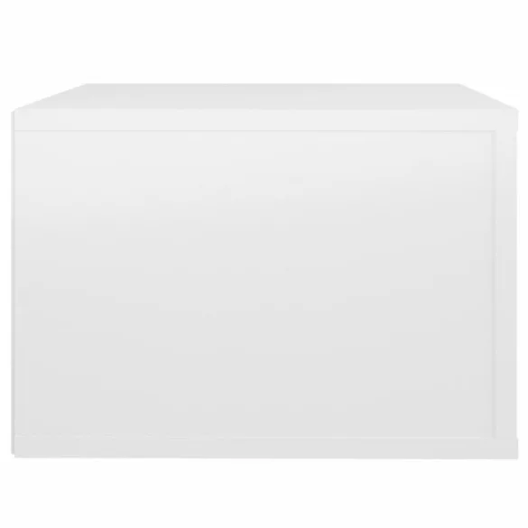 2 db magasfényű fehér fali éjjeliszekrény 50x36x25 cm