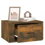 füstös tölgy színű falra szerelhető éjjeliszekrény 50x36x25 cm