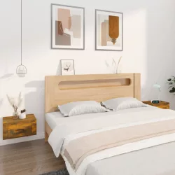   2db füstös tölgy színű fali éjjeliszekrény 50 x 36 x 25 cm