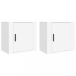 2 db fehér falra szerelhető éjjeliszekrény 50x30x47 cm