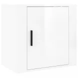 2 db magasfényű fehér fali éjjeliszekrény 50x30x47 cm