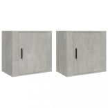 2 db betonszürke falra szerelhető éjjeliszekrény 50x30x47 cm