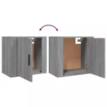 2 db szürke sonoma falra szerelhető éjjeliszekrény 50x30x47 cm