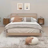 2db barna tölgyszínű falra szerelhető éjjeliszekrény 50x30x47cm