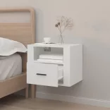 fehér falra szerelhető éjjeliszekrény 50 x 36 x 40 cm