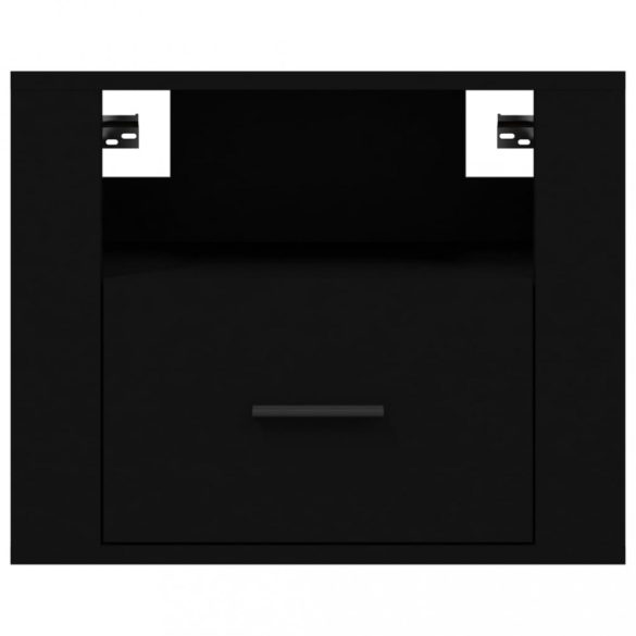 2 db fekete falra szerelhető éjjeliszekrény 50 x 36 x 40 cm
