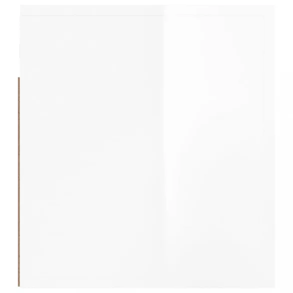 2 db magasfényű fehér fali éjjeliszekrény 50x36x40 cm