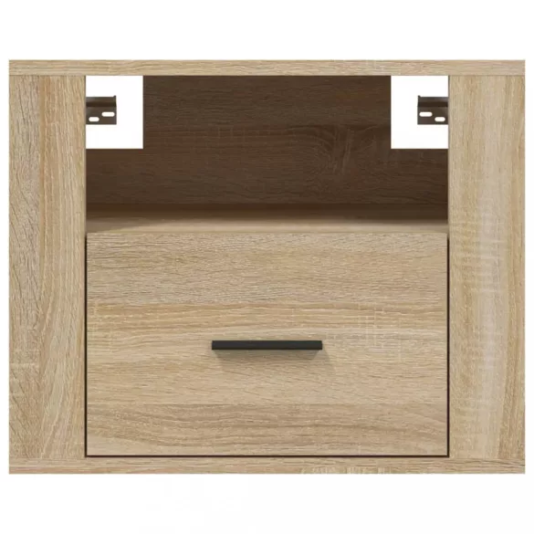 sonoma tölgy színű falra szerelhető éjjeliszekrény 50x36x40 cm