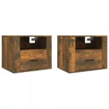 2db füstös tölgy színű fali éjjeliszekrény 50 x 36 x 40 cm