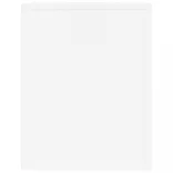 magasfényű fehér szerelt fa cipőtartó 75 x 35 x 45 cm