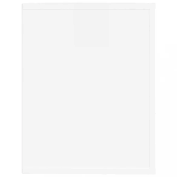 magasfényű fehér szerelt fa cipőtartó 75 x 35 x 45 cm