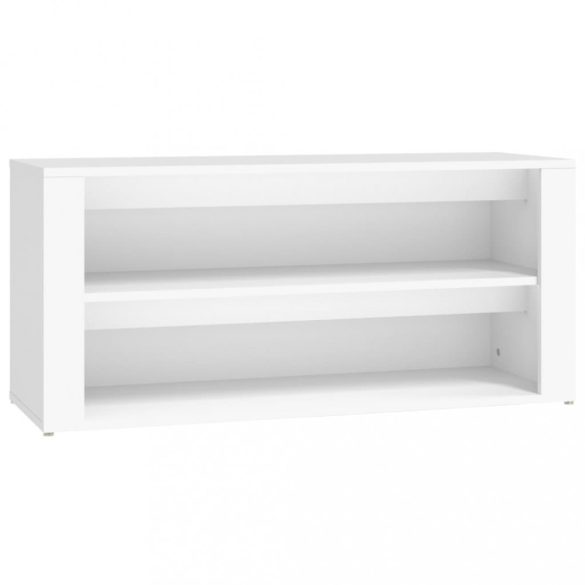 fehér szerelt fa cipőtartó 100x35x45 cm