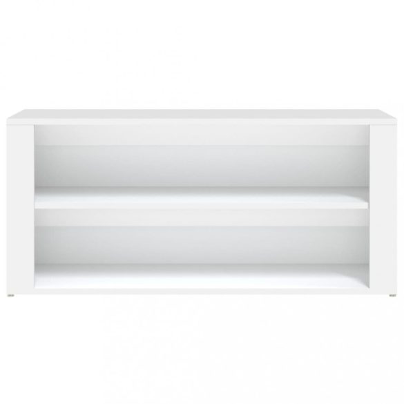 fehér szerelt fa cipőtartó 100x35x45 cm