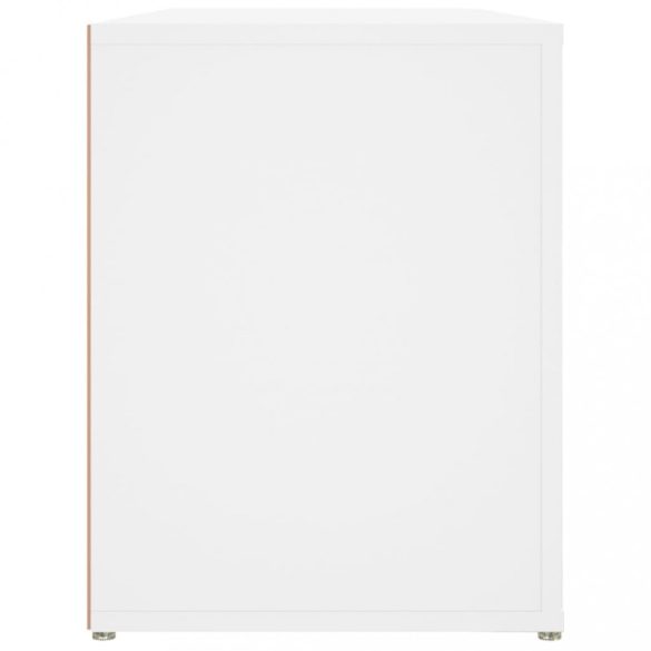 fehér szerelt fa cipőtartó 100x35x45 cm