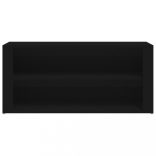 fekete szerelt fa cipőtartó 100x35x45 cm