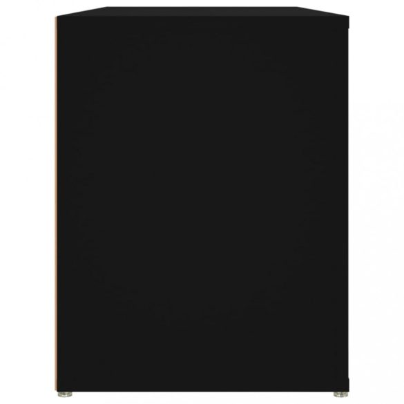 fekete szerelt fa cipőtartó 100x35x45 cm