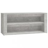 betonszürke szerelt fa cipőtartó 100x35x45 cm
