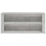 betonszürke szerelt fa cipőtartó 100x35x45 cm