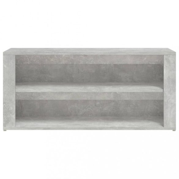 betonszürke szerelt fa cipőtartó 100x35x45 cm