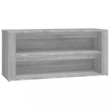 szürke sonoma színű szerelt fa cipőtartó 100x35x45 cm
