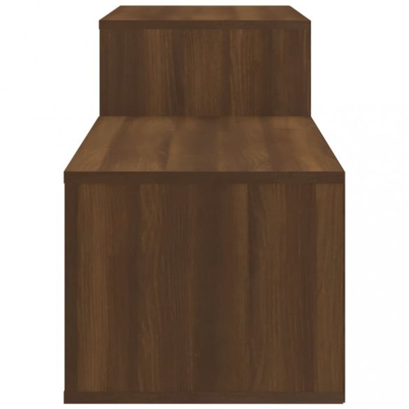 barna tölgyszínű szerelt fa cipősszekrény 150x35x45 cm