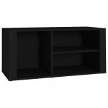 fekete szerelt fa cipősszekrény 100x35x45 cm