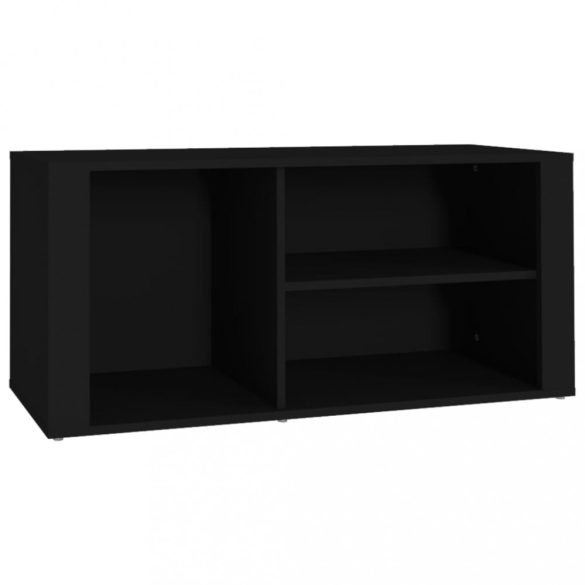fekete szerelt fa cipősszekrény 100x35x45 cm