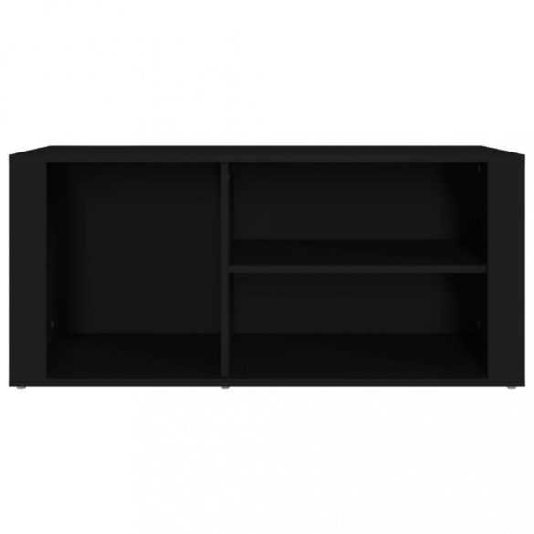 fekete szerelt fa cipősszekrény 100x35x45 cm