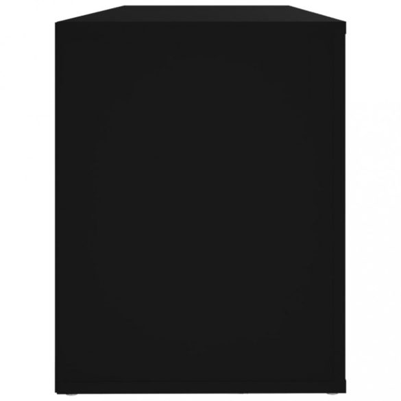 fekete szerelt fa cipősszekrény 100x35x45 cm