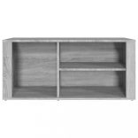 szürke sonoma színű szerelt fa cipősszekrény 100x35x45 cm