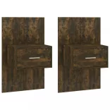 2 db füstös tölgy színű falra szerelhető éjjeliszekrény