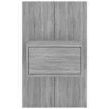 szürke sonoma tölgy színű falra szerelhető éjjeliszekrény