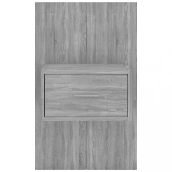 szürke sonoma tölgy színű falra szerelhető éjjeliszekrény