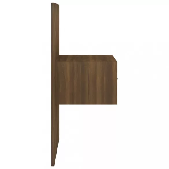 barna tölgyszínű falra szerelhető éjjeliszekrény