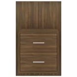 barna tölgyszínű falra szerelhető éjjeliszekrény