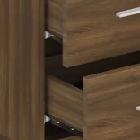 barna tölgyszínű falra szerelhető éjjeliszekrény