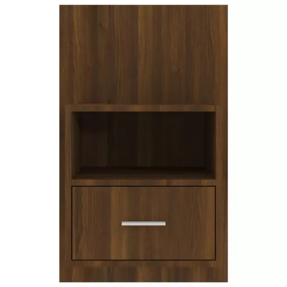 barna tölgyszínű falra szerelhető éjjeliszekrény