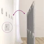 szürke sonoma színű szerelt fa ágyfejtámla 160 x 1,5 x 80 cm