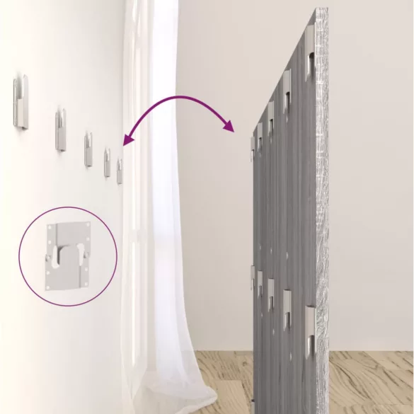 szürke sonoma színű szerelt fa ágyfejtámla 160 x 1,5 x 80 cm