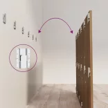 barna tölgy színű szerelt fa ágyfejtámla 200x1,5x80 cm