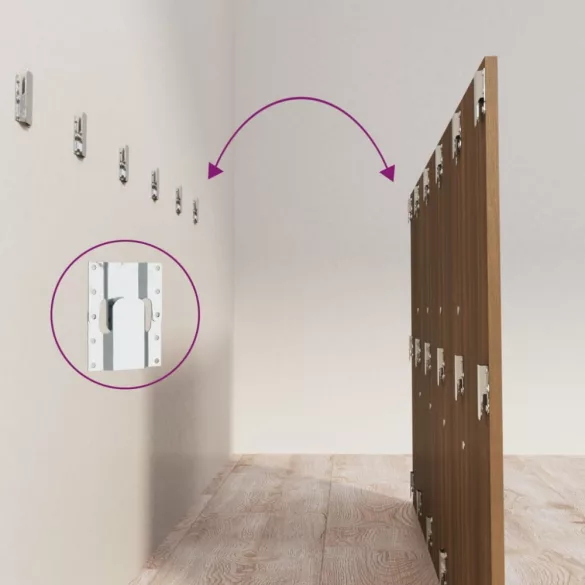 barna tölgy színű szerelt fa ágyfejtámla 200x1,5x80 cm