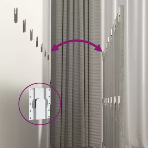 szürke sonoma színű szerelt fali fejtámla 240 x 1,5 x 80 cm