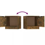 2 db füstös tölgy színű éjjeliszekrény 40 x 39 x 40 cm