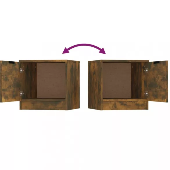 2 db füstös tölgy színű éjjeliszekrény 40 x 39 x 40 cm