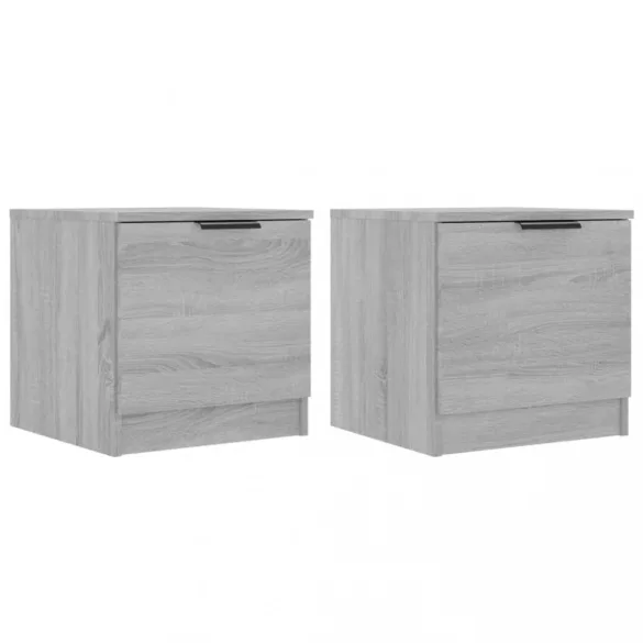 2 db szürke sonoma színű éjjeliszekrény 40 x 39 x 40 cm