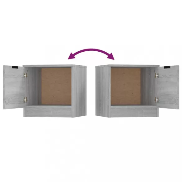 2 db szürke sonoma színű éjjeliszekrény 40 x 39 x 40 cm